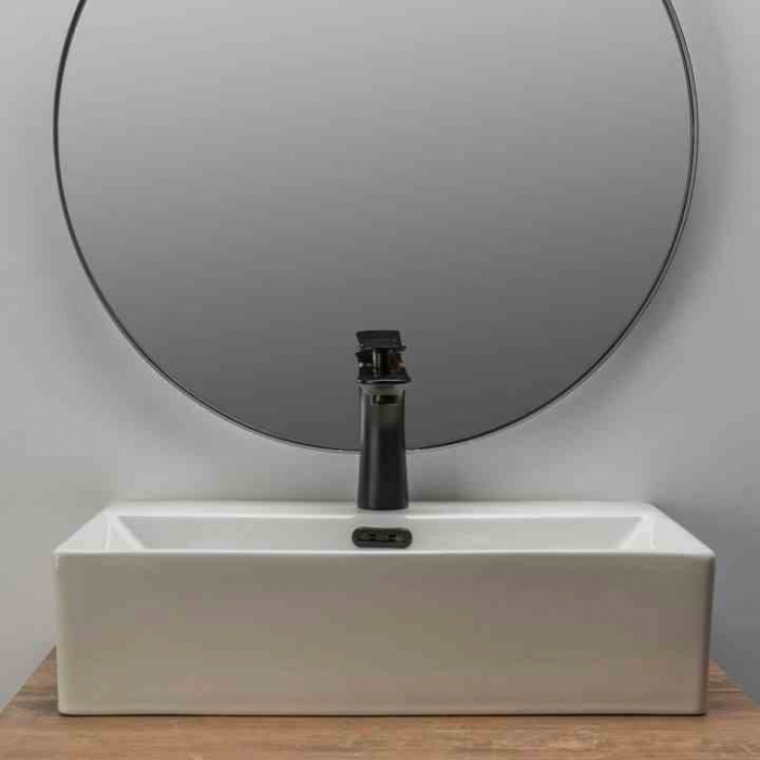 Lavoar baie pe blat formă dreptunghiulară lungime 51 cm culoare alb model Bonita [3]