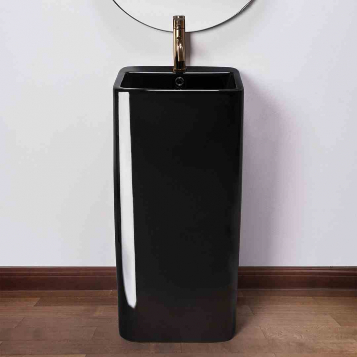 Lavoar independent formă pătrată înălțime 84 cm culoare neagră model Mia Black [2]