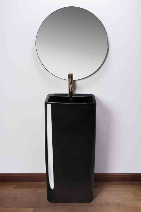 Lavoar independent formă pătrată înălțime 84 cm culoare neagră model Mia Black [3]