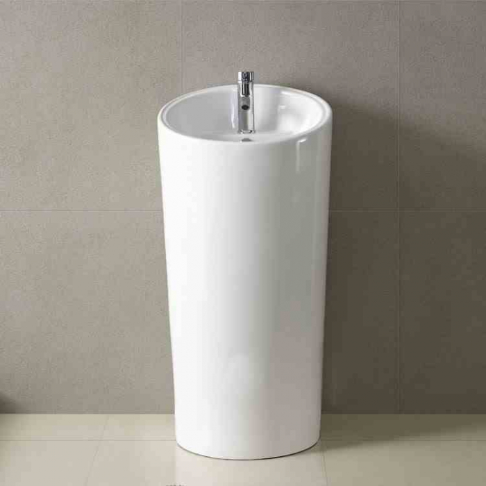 Lavoar independent formă rotundă înălțime 96 cm culoare alb model Molly [3]