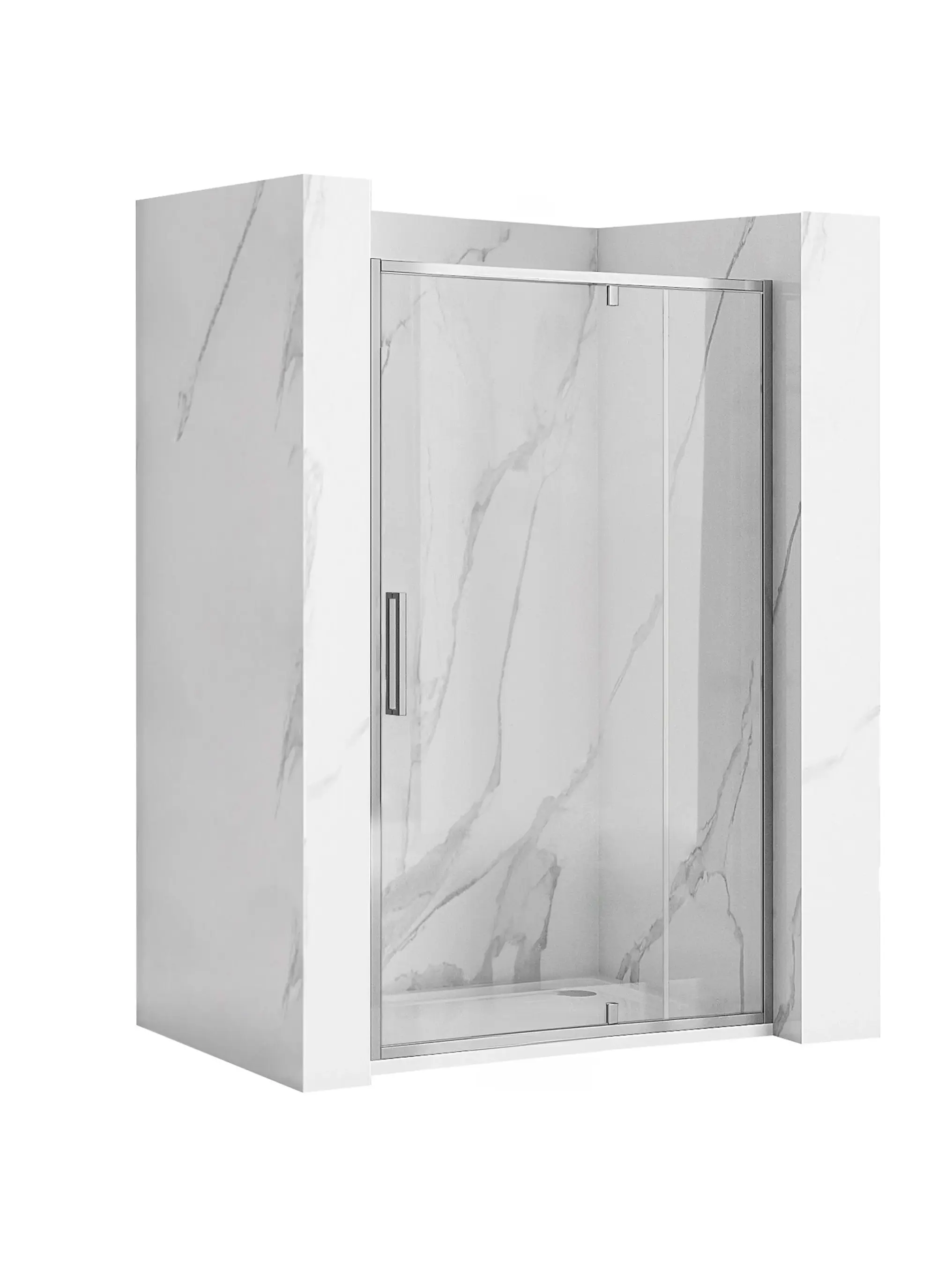 Ușă cabină duș batantă 120 cm culoare crom lucios sticlă securizată de 6 mm model Rapid Swing Chrome [1]