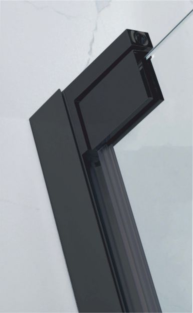 Ușă cabină duș batantă 90 cm culoare neagră sticlă securizată transparentă WST 03 [3]