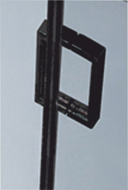 Ușă cabină duș batantă 90 cm culoare neagră sticlă securizată transparentă WST 03 [2]