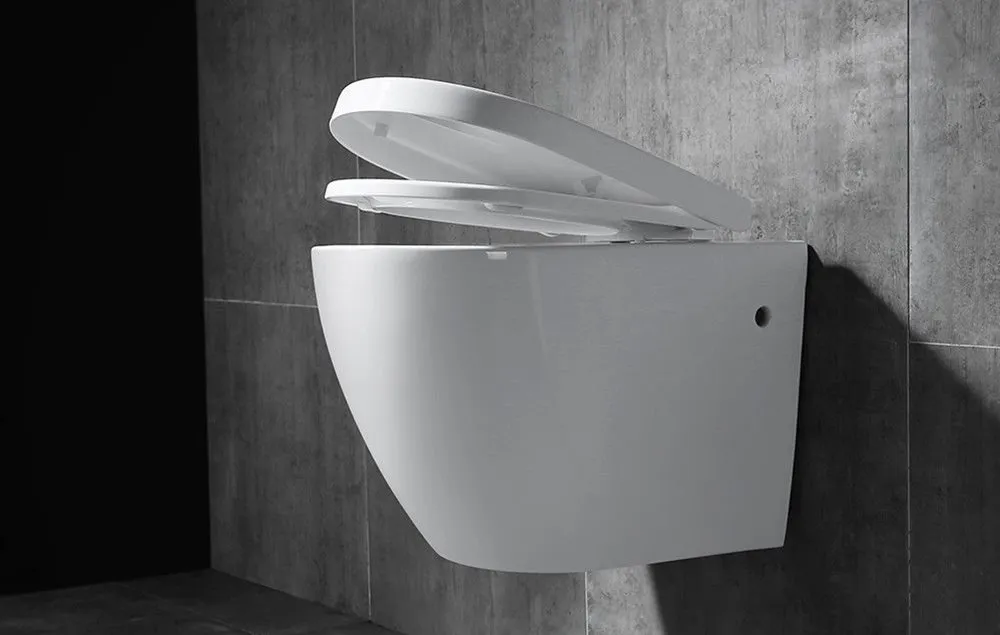 Vas wc suspendabil culoare alb model Carlo Mini Rimless Abs White - Rea [4]