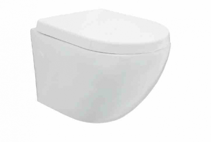 Vas wc suspendabil culoare alb model Carlo Mini Rimless Abs White - Rea [5]