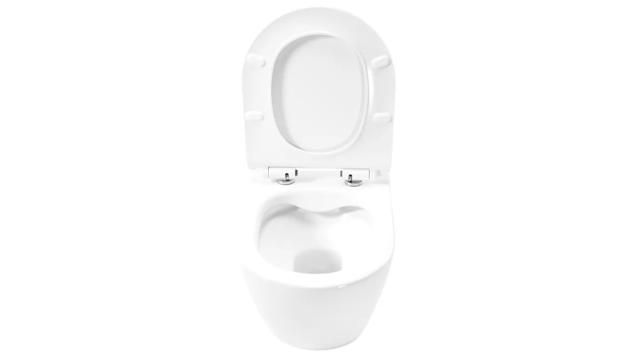 Vas wc suspendabil culoare alb model Carter Rimless Duroplast Slim White - Rea [4]