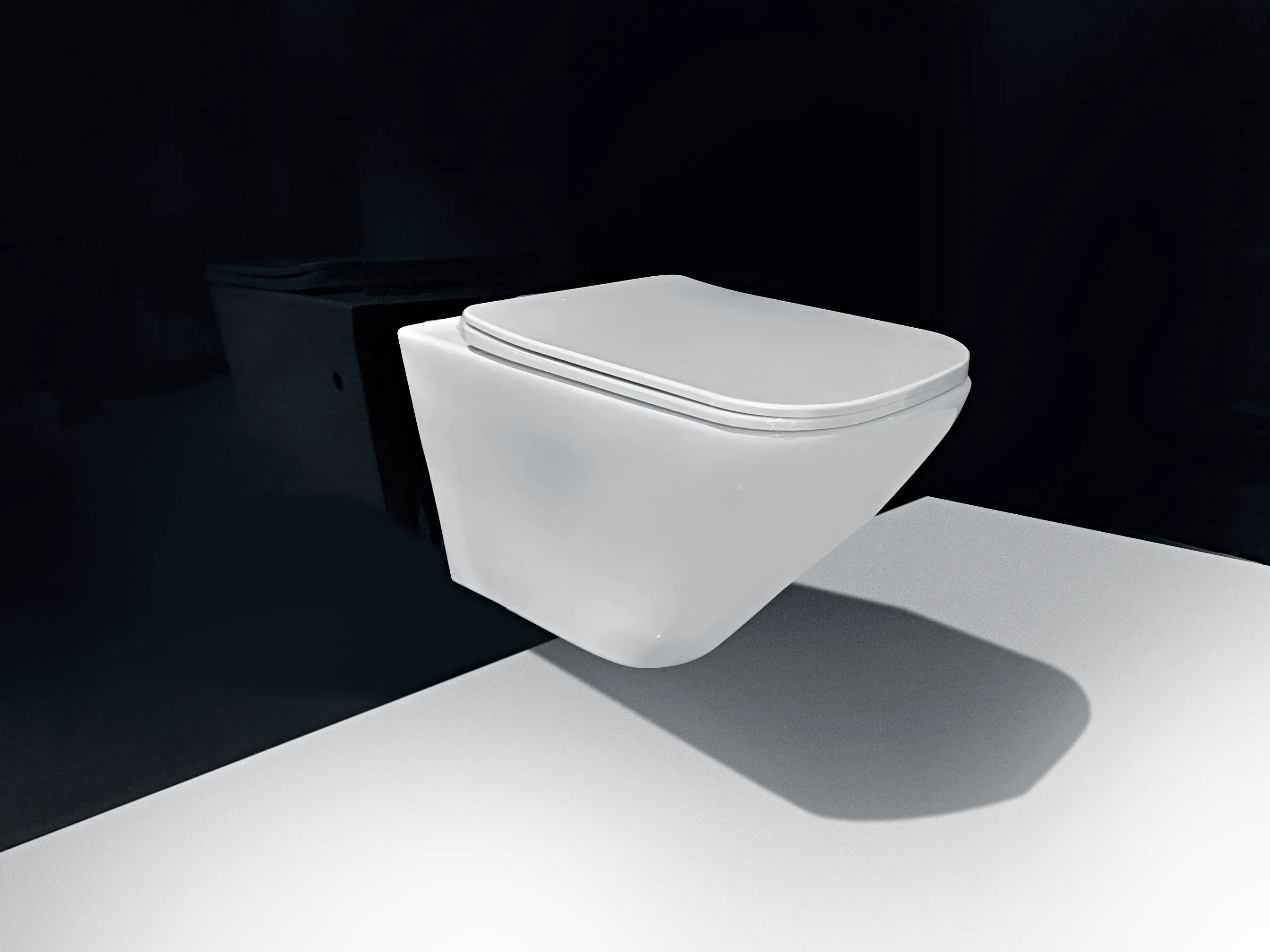 Vas wc suspendabil culoare alb model Ivo Rimless Duroplast Flat White - Rea [3]