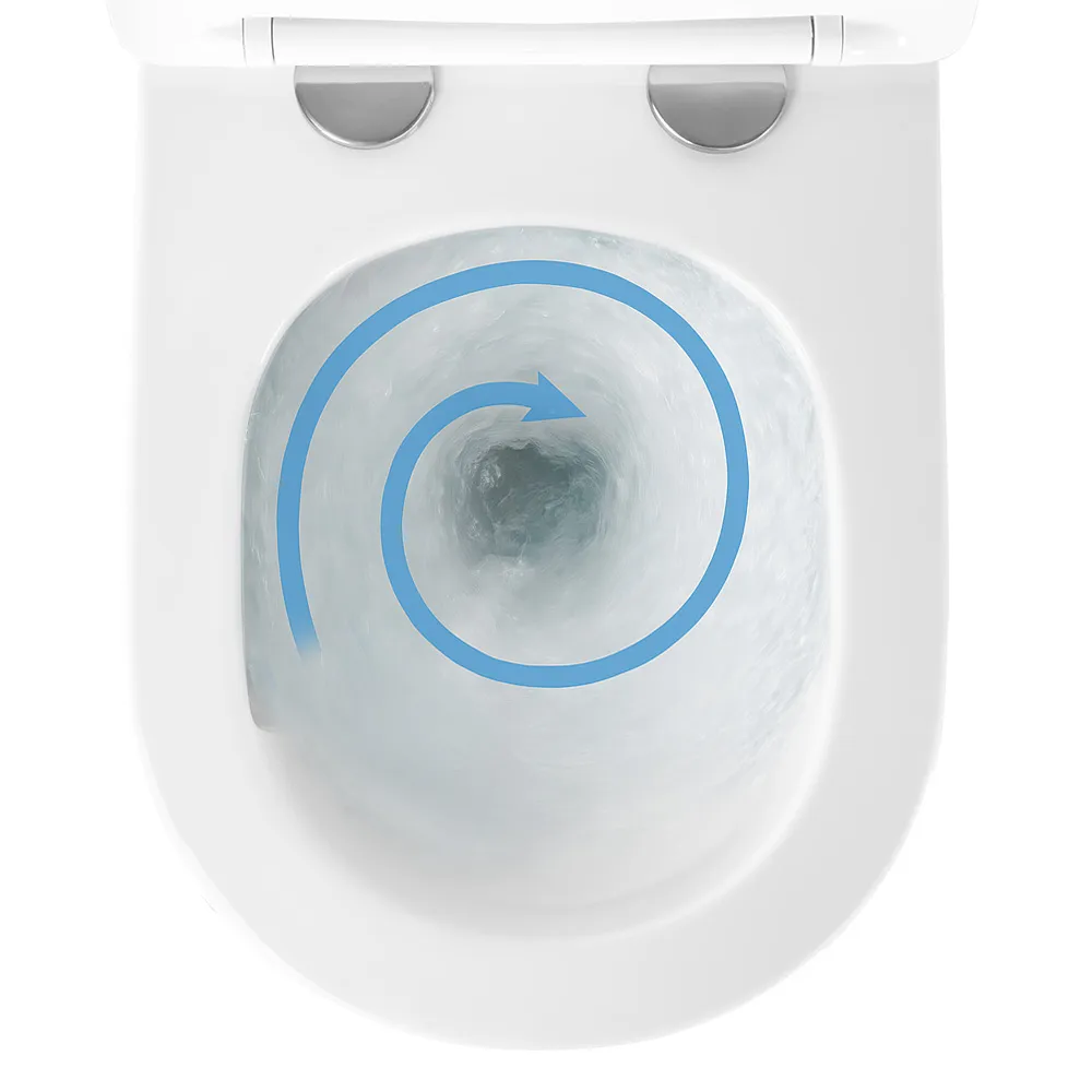 Vas wc suspendabil culoare alb model Carlo Mini Tornado Rimless NFQ White [5]