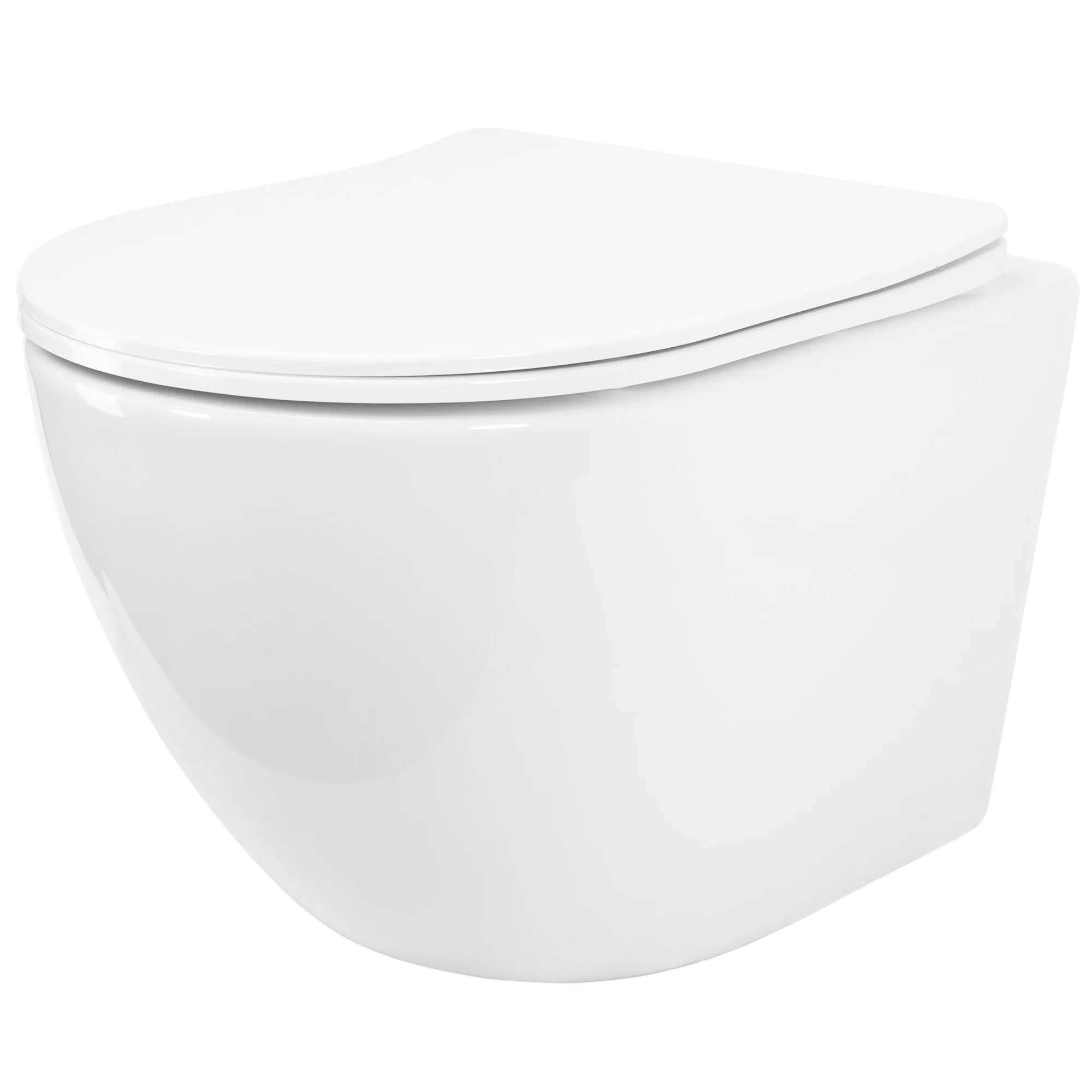 Vas wc suspendabil culoare alb model Carlo Mini Tornado Rimless NFQ White [1]