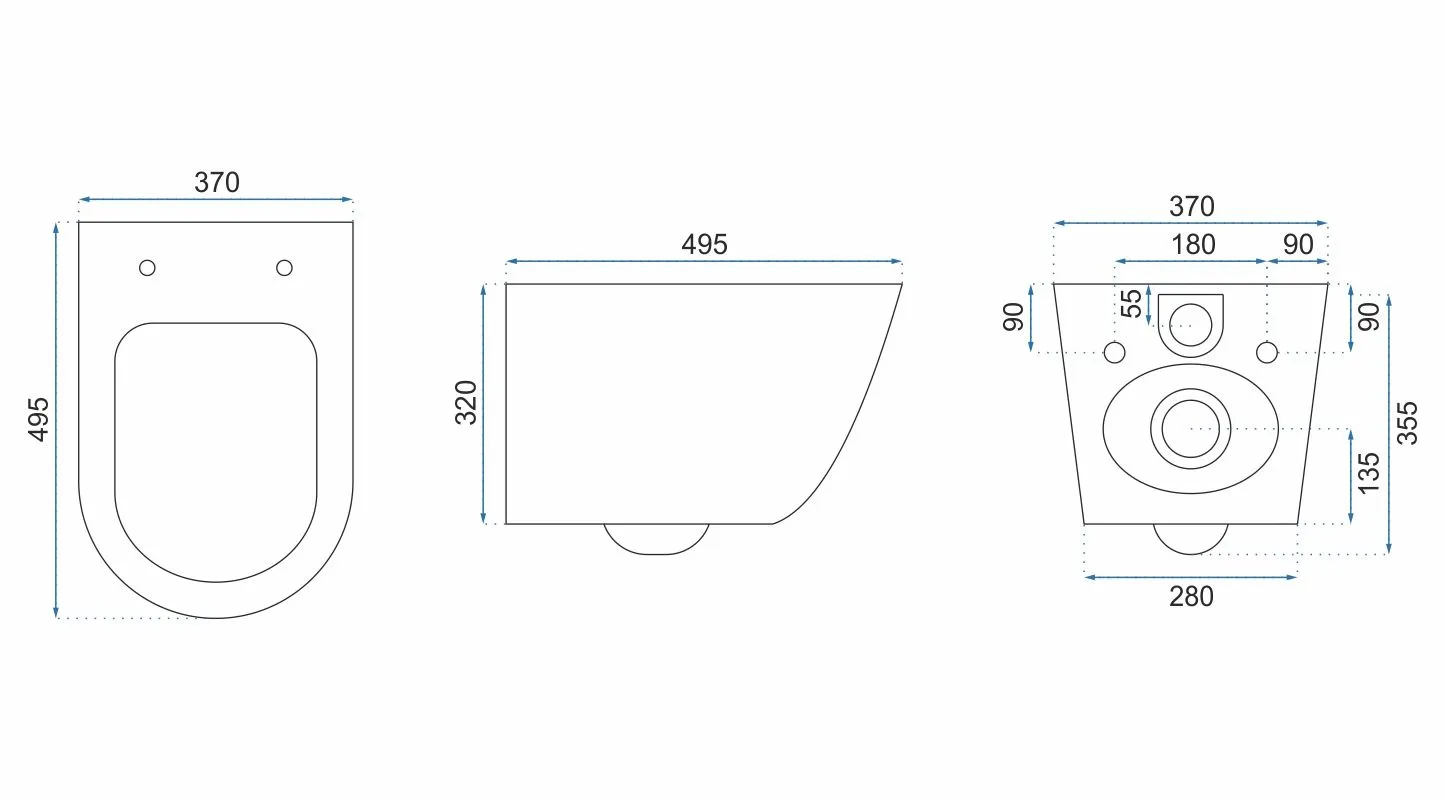 Vas wc suspendabil culoare ecru model Carlo Mini Rimless Ecru [4]