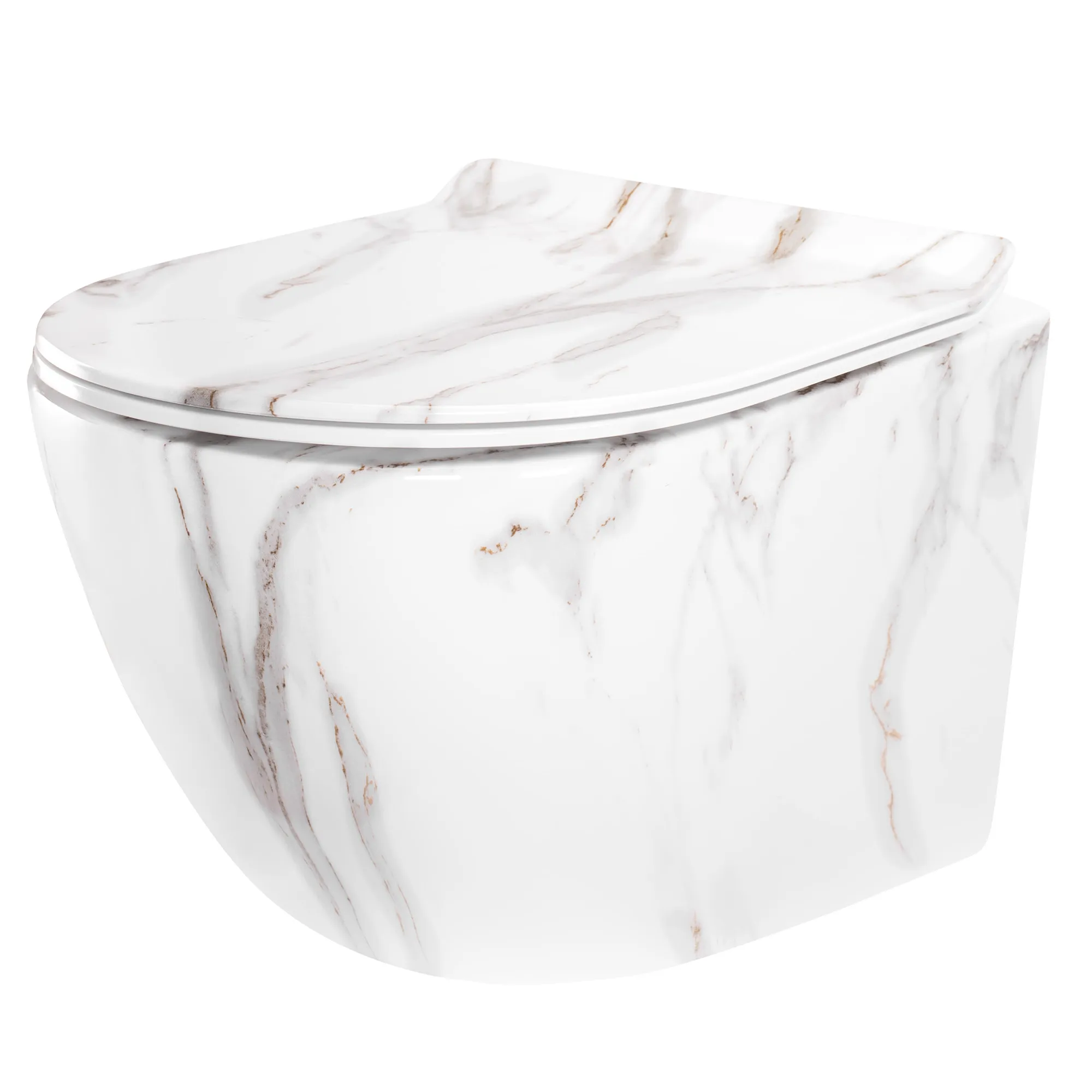 Vas wc suspendabil finisaj imitație de piatră model Carter Rimless Tornado Aiax Shiny [1]