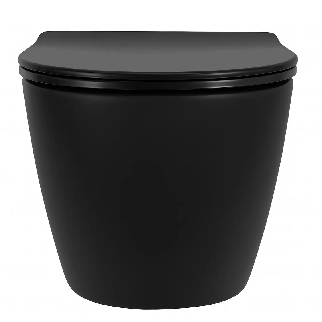 Vas wc suspendabil culoare negru mat model Carlo Rimless Mini Tornado NF Black Matt [3]