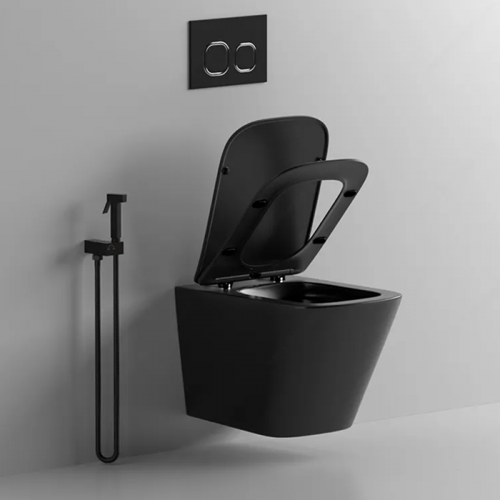 Vas wc suspendabil culoare negru mat model Imperia Rimless Black Mat - Veldman [5]