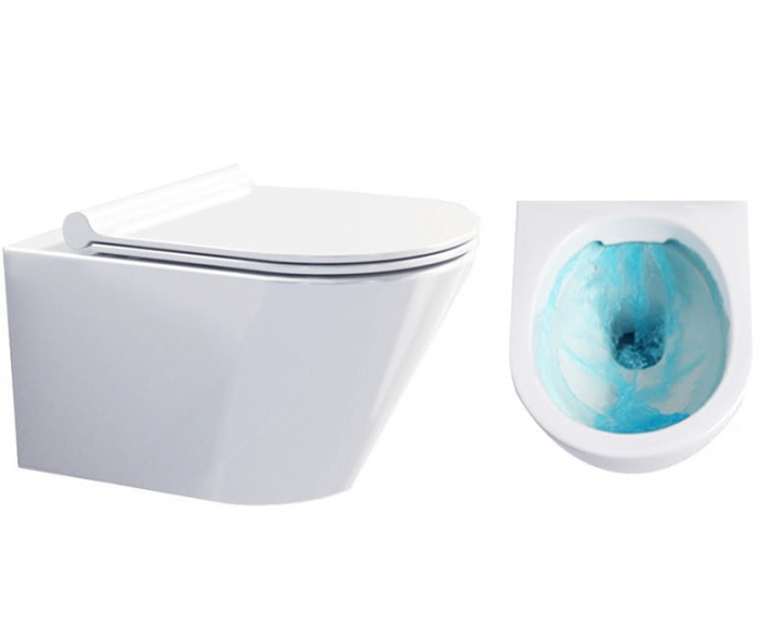 Vas wc suspendabil culoare alb model Sonet Rimless White - Veldman [4]