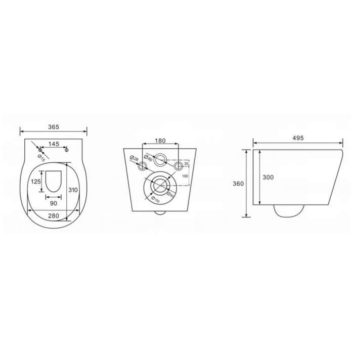 Vas wc suspendabil culoare alb model Alba Rimless White - Veldman [5]