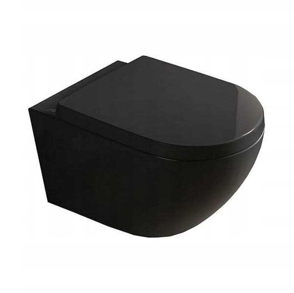Vas wc  suspendabil culoare neagră model Vera Rimless Black - Veldman [5]