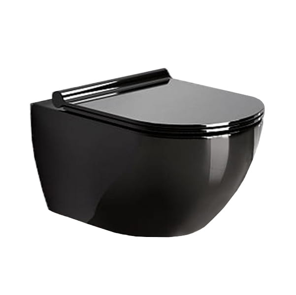 Vas wc  suspendabil culoare neagră model Vera Rimless Black - Veldman [4]