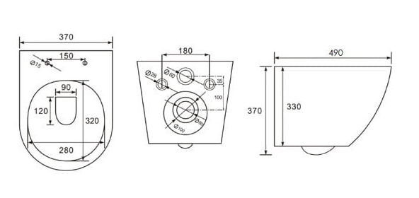 Vas wc suspendabil culoare alb model Vera Rimless White - Veldman [7]