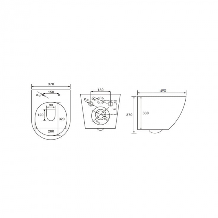Vas wc suspendabil culoare alb model Vera Rimless White - Veldman [7]