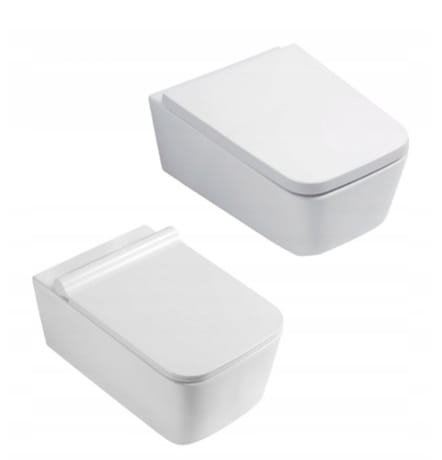 Vas wc suspendabil culoare alb model Cubic Rimless White - Veldman [3]