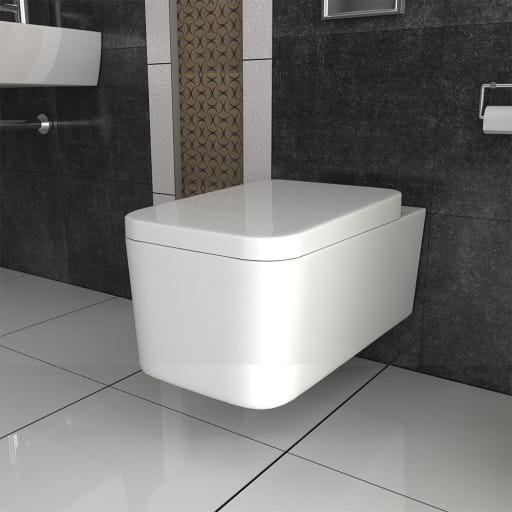 Vas wc suspendabil culoare alb model Cubic Rimless White - Veldman [6]