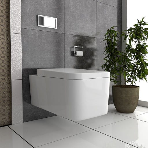 Vas wc suspendabil culoare alb model Cubic Rimless White - Veldman [7]