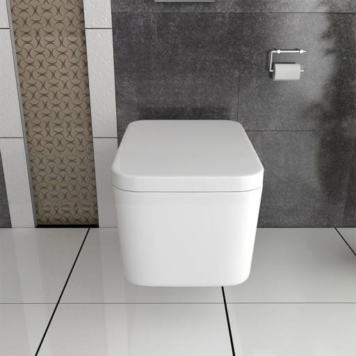 Vas wc suspendabil culoare alb model Cubic Rimless White - Veldman [5]