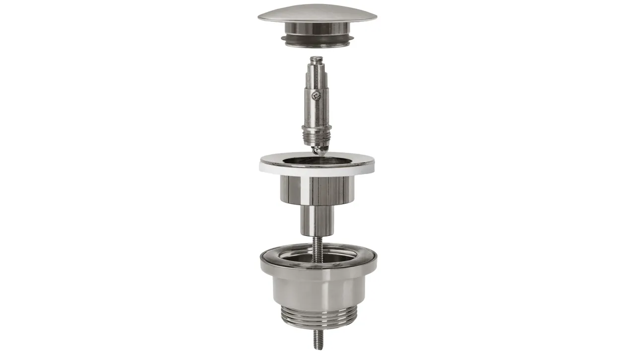 Dop pentru lavoar universal culoare crom periat cu închidere click-clack model Ventil Brushed Chrome [2]