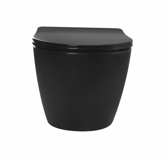 Vas wc suspendabil culoare negru mat model Carlo Mini Rimless Duroplast Flat Black Mat - Rea [3]