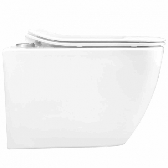 Vas wc suspendabil culoare alb model Mateo Rimless Duroplast Slim - Rea [3]