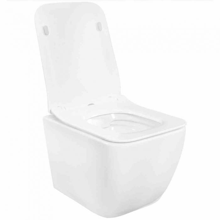 Vas wc suspendabil culoare alb model Mateo Rimless Duroplast Slim - Rea [5]