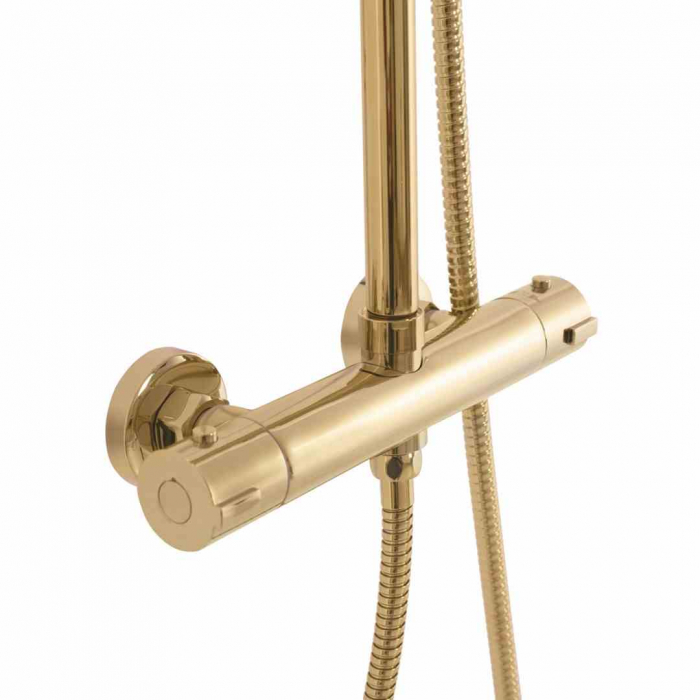 Set de duș culoare auriu înălțime 100 cm material alamă/ABS model Bliss Gold [6]