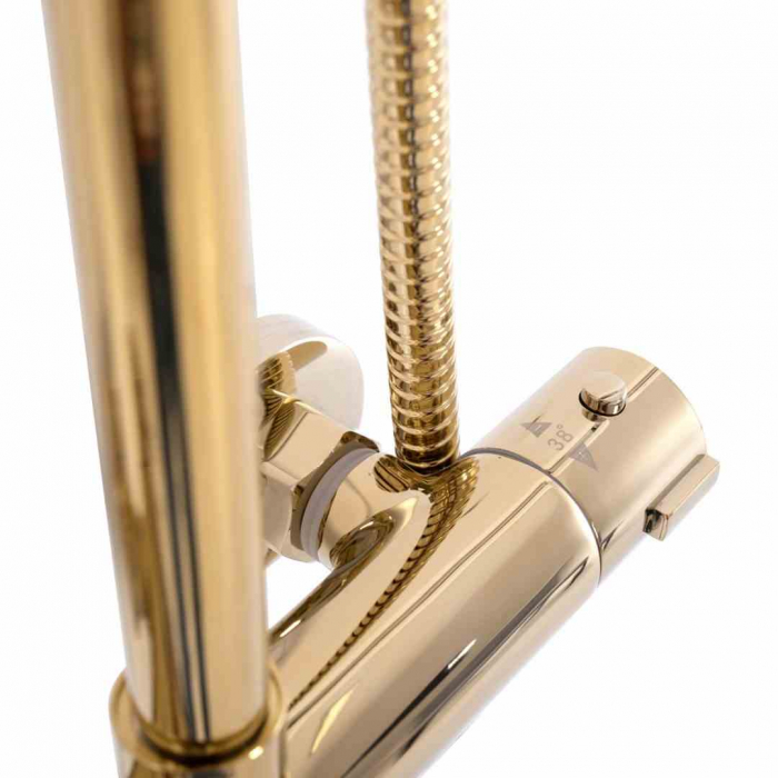 Set de duș culoare auriu înălțime 100 cm material alamă/ABS model Bliss Gold [8]
