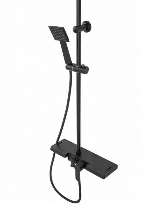 Set de duș culoare neagră înălțime 105 cm material alamă/ABS model Bravo Black [4]