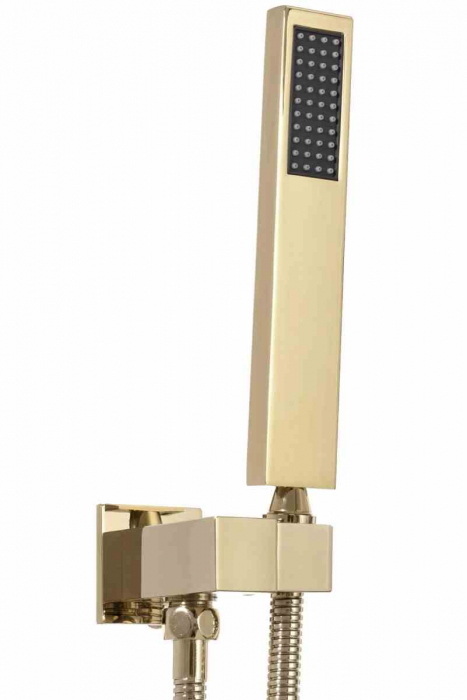 Set de duș culoare auriu înălțime 19 cm material alamă model Fenix Davis Gold [5]