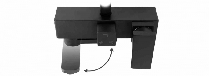 Set de duș culoare negru mat înălțime 102 cm material alamă/ABS model Jack Black Mat [9]