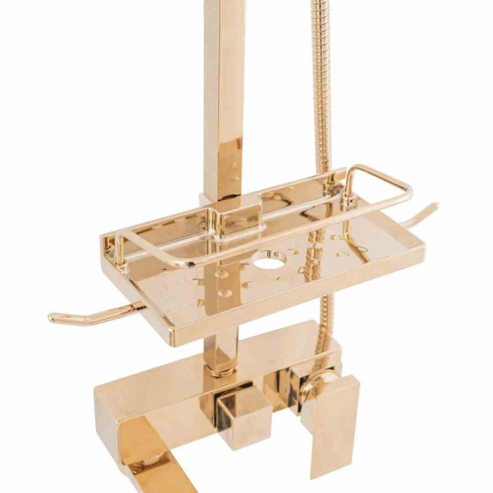 Set de duș culoare auriu înălțime 102 cm material alamă/ABS model Jack Gold [6]