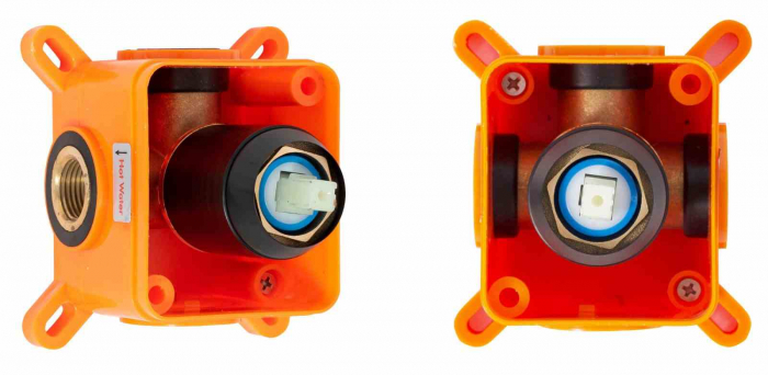 Set de duș culoare negru mat înălțime 96 cm material alamă model Lugano Black [5]