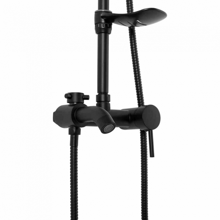 Set de duș culoare neagră înălțime 100 cm material alamă/ABS model Luis Black [5]