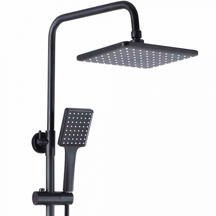 Set de duș culoare negru mat înălțime 122 cm material alamă/ABS model Hass Black Mat [3]
