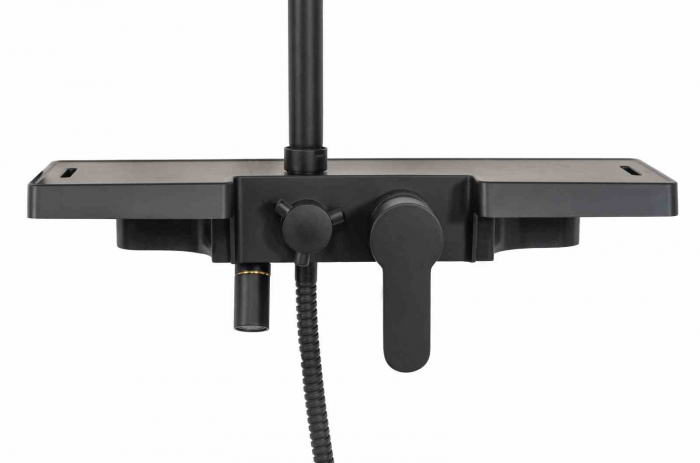 Set de duș culoare neagră înălțime 99 cm material alamă/ABS model Vigo Black [6]