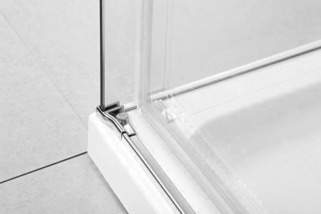 Cabină de duș culisantă  de colț mărime 100x80 cm culoare crom lucios sticlă securizată de 6 mm model Marten Chrome [7]