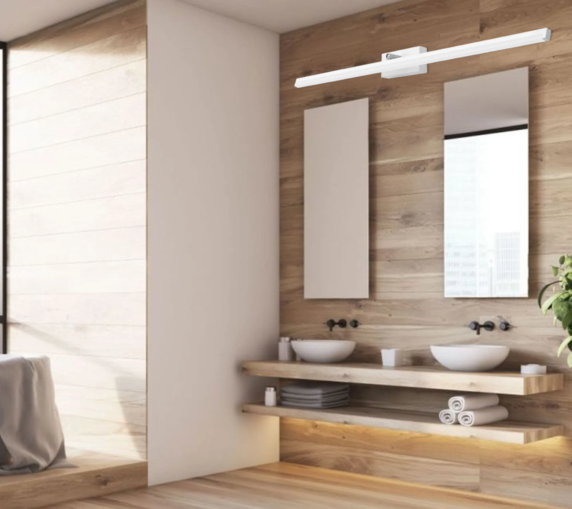 Aplică de baie LED pentru oglindă culoare albă lungime 100 cm model APP376-1W White [1]