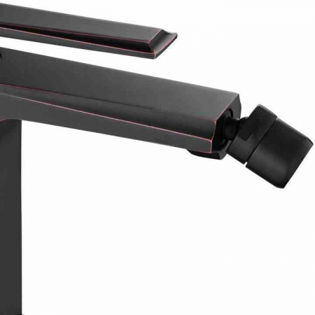 Baterie bideu culoare negru mat înălțime 15 cm material alamă model Romano Old Black [1]