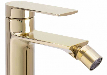 Baterie bideu culoare auriu înălțime 14 cm material alamă model Storm Gold [1]