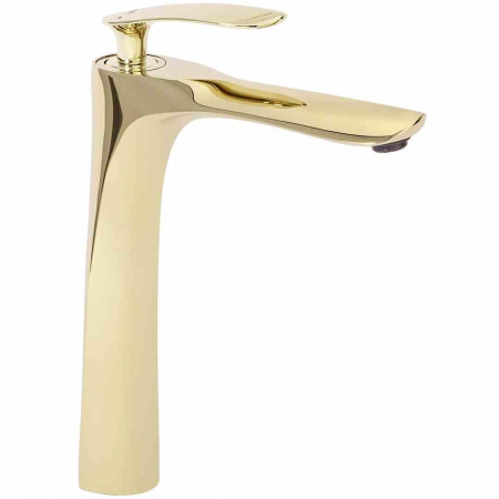 Baterii chiuvetă - Baterie lavoar culoare auriu înălțime 29 cm material alamă model Orbit Gold High
