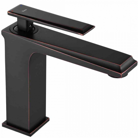 Baterii chiuvetă - Baterie lavoar culoare neagră înălțime 16 cm material alamă model Romano Old Black Low