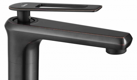 Baterie lavoar culoare negru mat înălțime 15 cm material alamă model Blade Old Black Low [3]