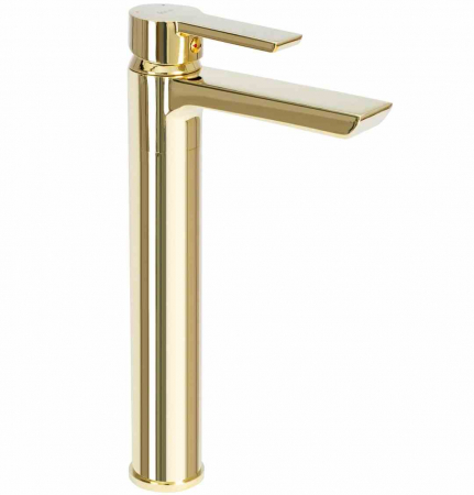 Baterii chiuvetă - Baterie lavoar culoare auriu înălțime 28.5 cm material alamă model Argus Gold High