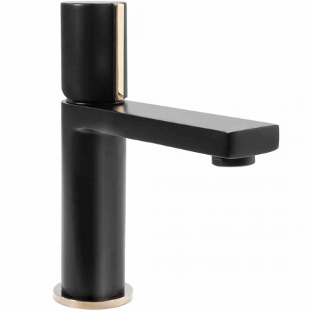 Baterii chiuvetă - Baterie lavoar culoare neagră înălțime 18 cm material alamă model Black Gold Low